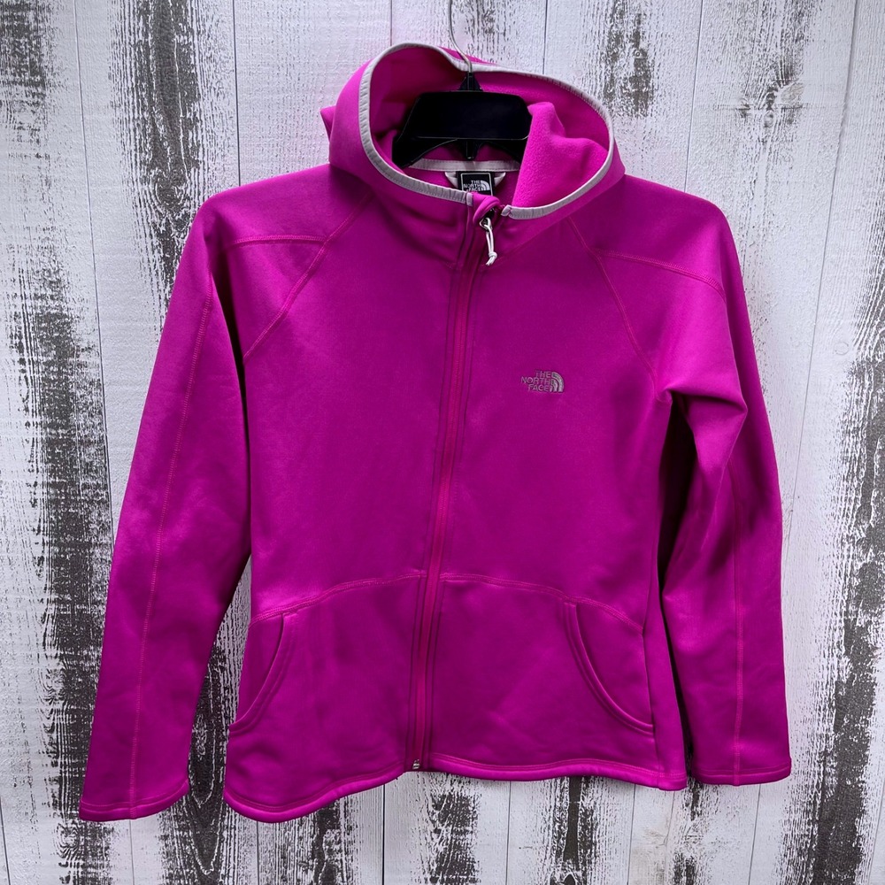 The North Face Women's M Magenta Fleece Hoodie Full Zip‎ Jacket SP15